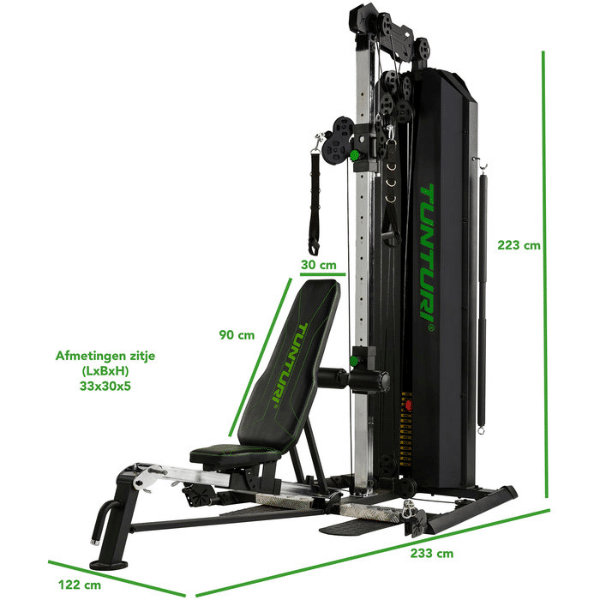 Tunturi multifunkcionalna sprava Hg80-sprava s dimenzijama