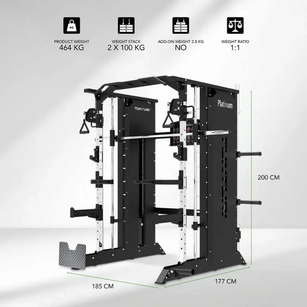 Tunturi Platinum Full Smith-Functional Trainer-dimenzije